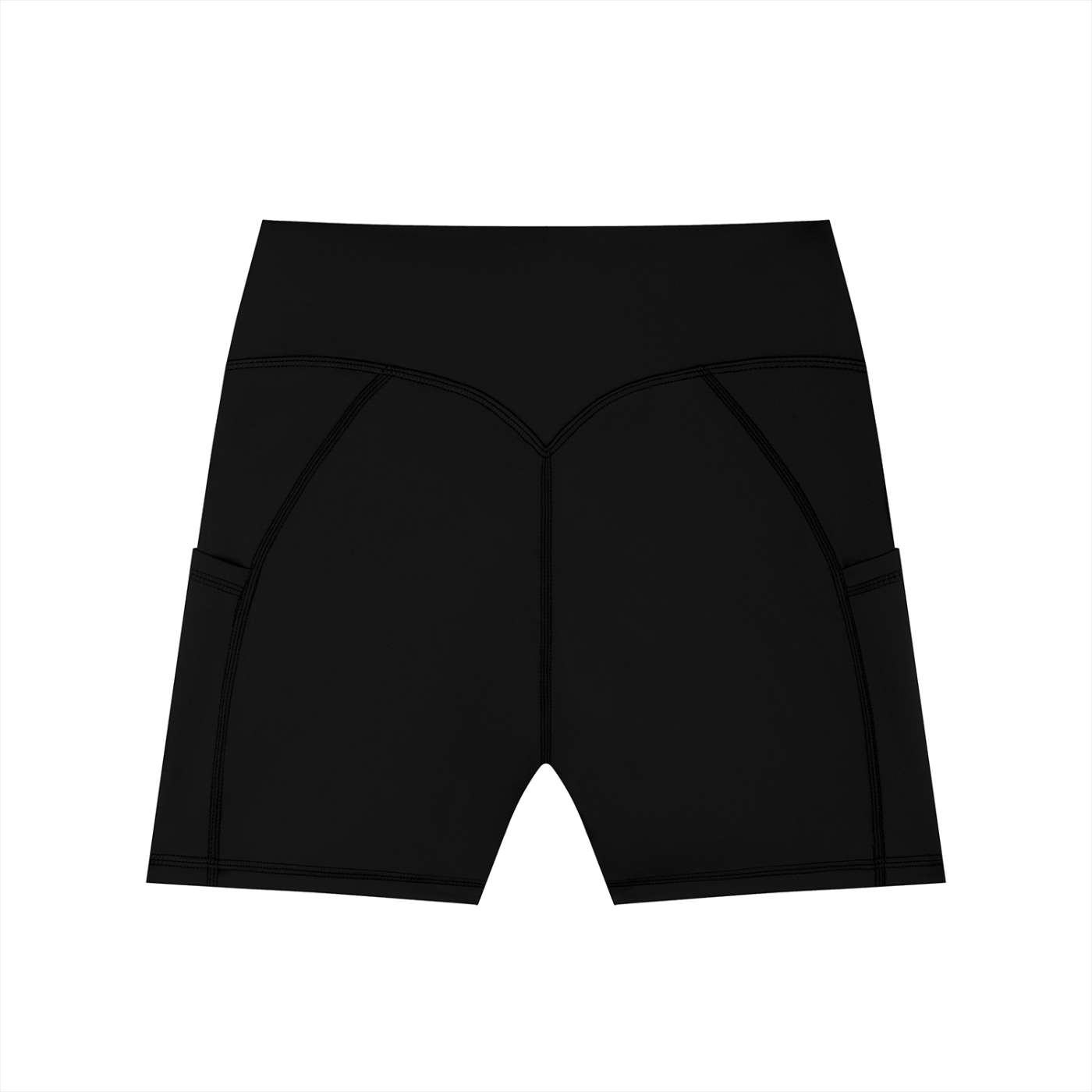 Pantalones cortos de motorista con bolsillos de cintura alta para mujer
