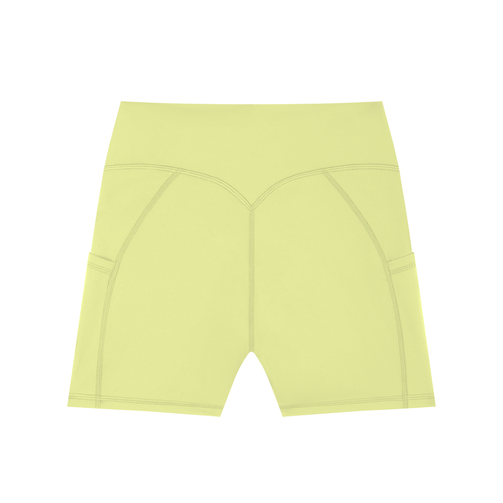 Pantalones cortos de motorista con bolsillos de cintura alta para mujer