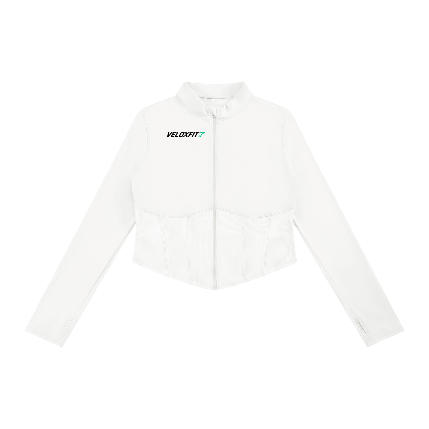 Chaqueta ajustada de mujer con cremallera