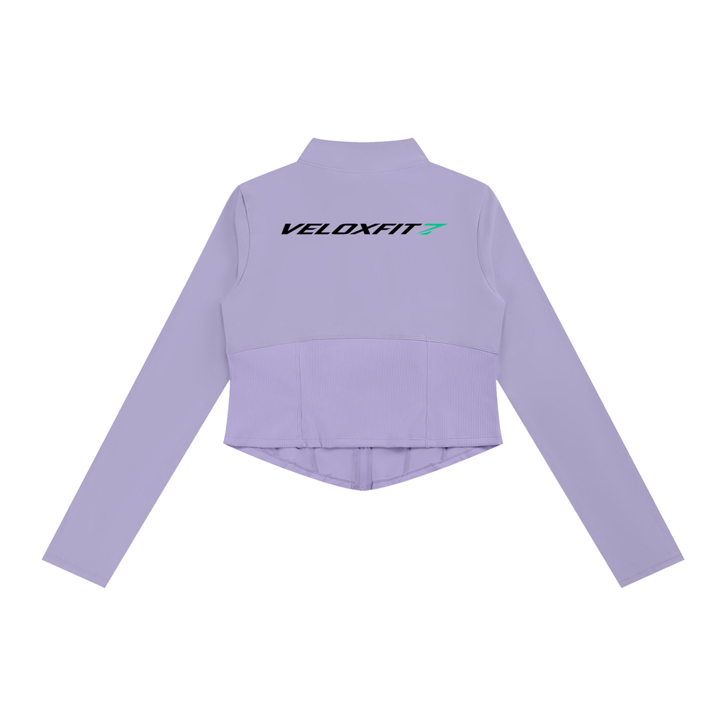 Chaqueta ajustada de mujer con cremallera