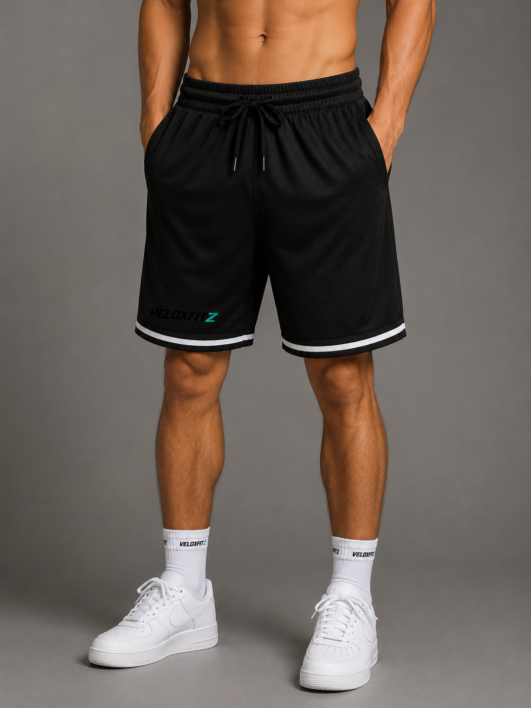 Pantalones cortos de baloncesto de rayas clásicas