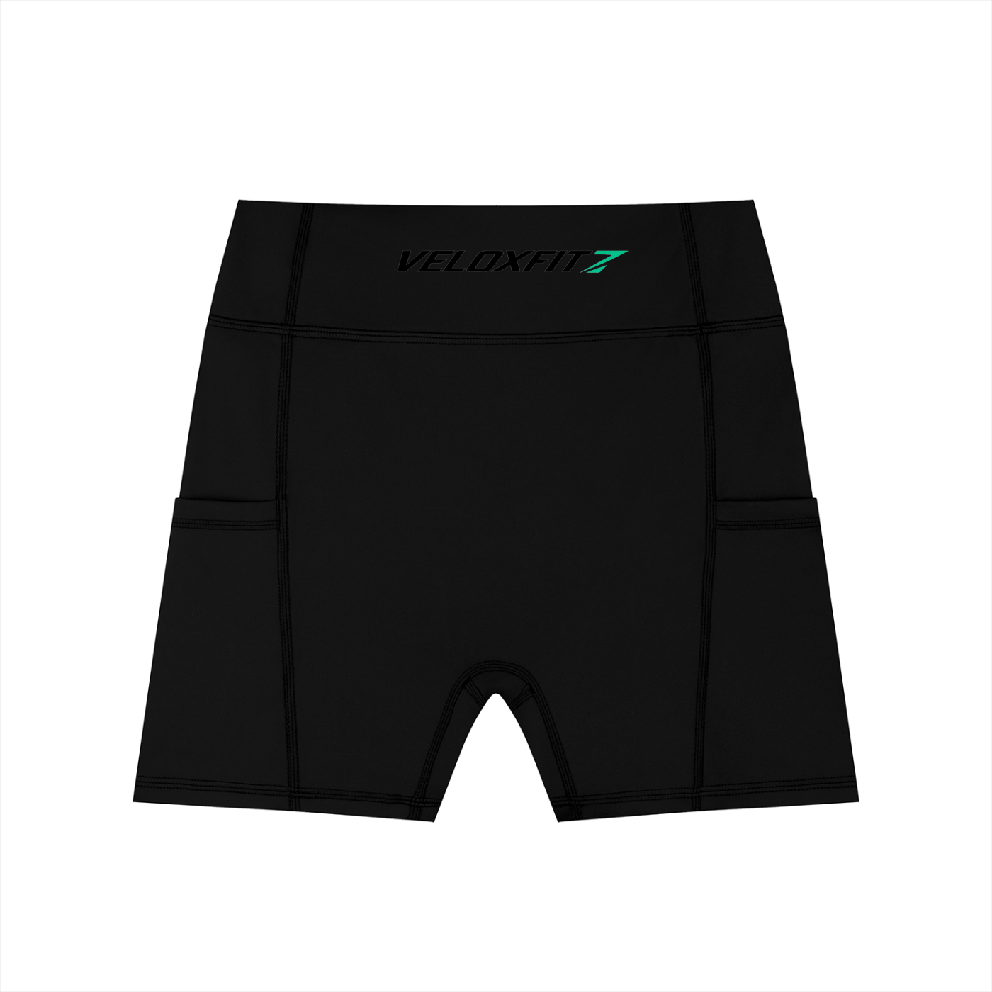 Pantalones cortos de motorista con bolsillos de cintura alta para mujer