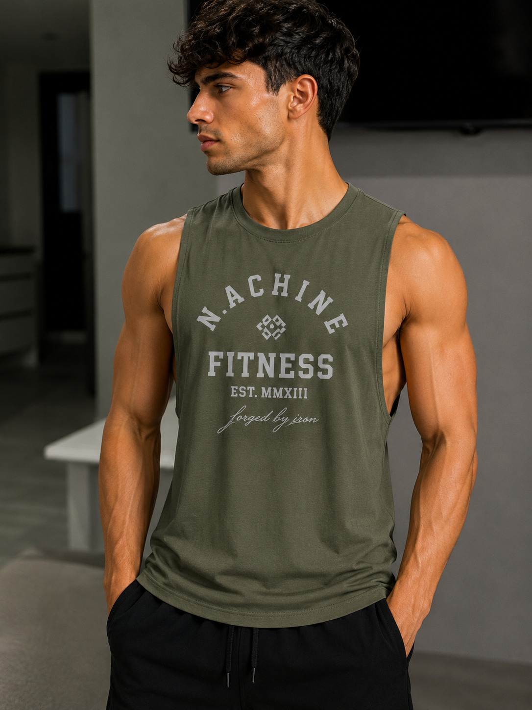 Camiseta de hombre casual sin mangas