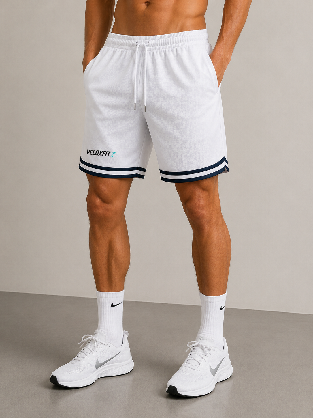 Pantalones cortos de baloncesto de rayas clásicas