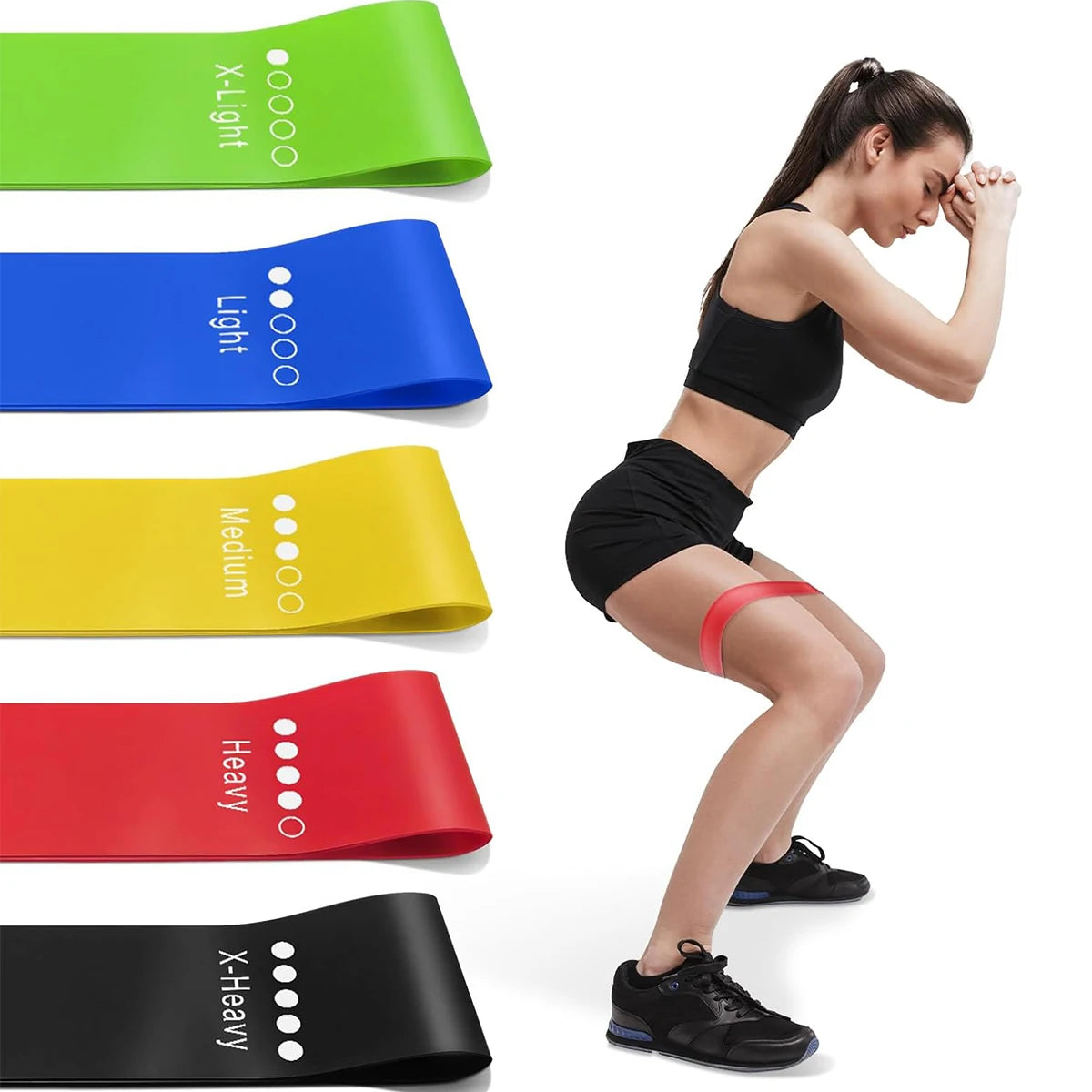Bandas de bucle de fitness de yoga para hombres y mujeres, banda de entrenamiento de resistencia ,ejercicio corporal impermeable y equilibrado