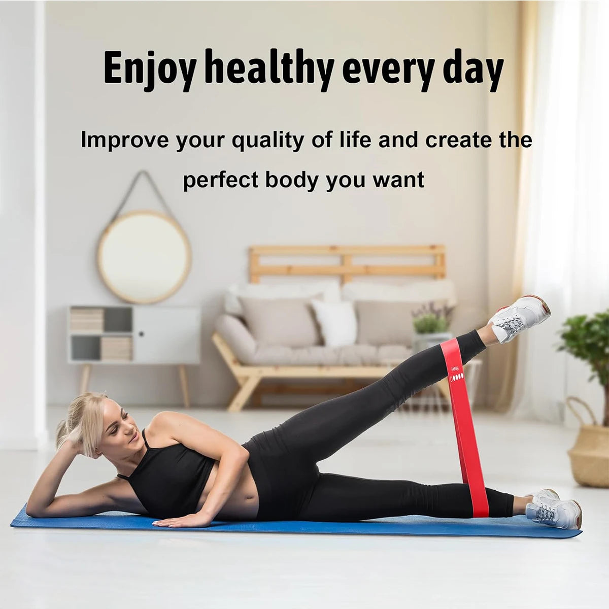 Bandas de bucle de fitness de yoga para hombres y mujeres, banda de entrenamiento de resistencia ,ejercicio corporal impermeable y equilibrado