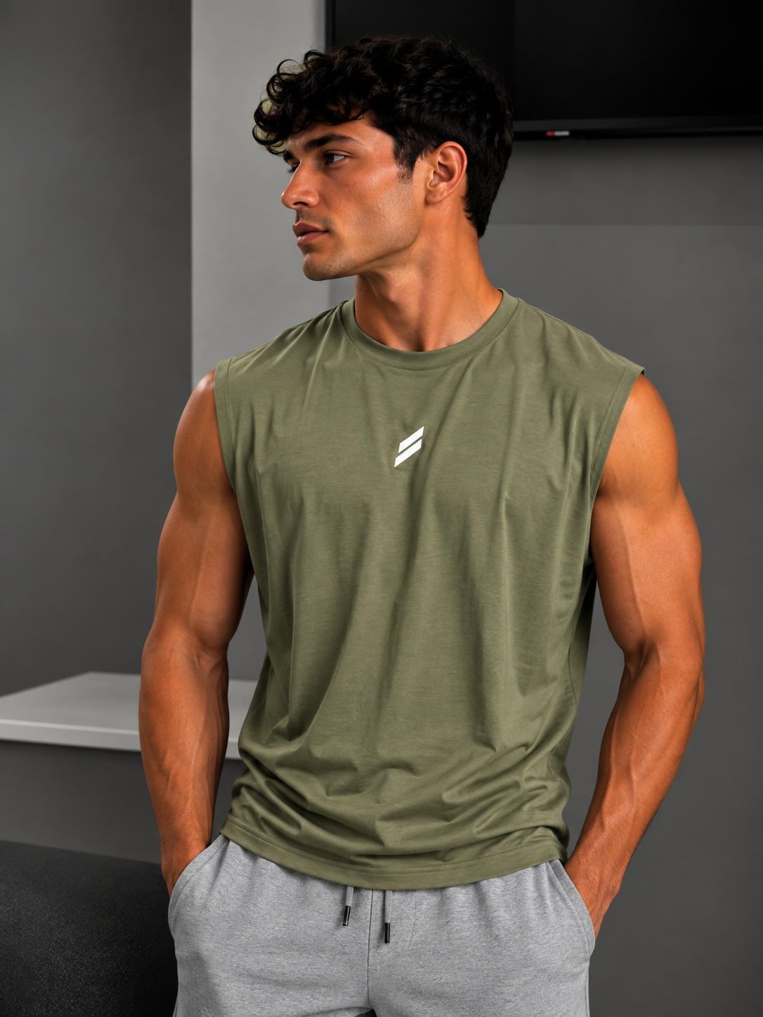 Camiseta deportiva sin mangas para hombre, chaleco de secado rápido, transpirable, holgado, para entrenamiento, Verano