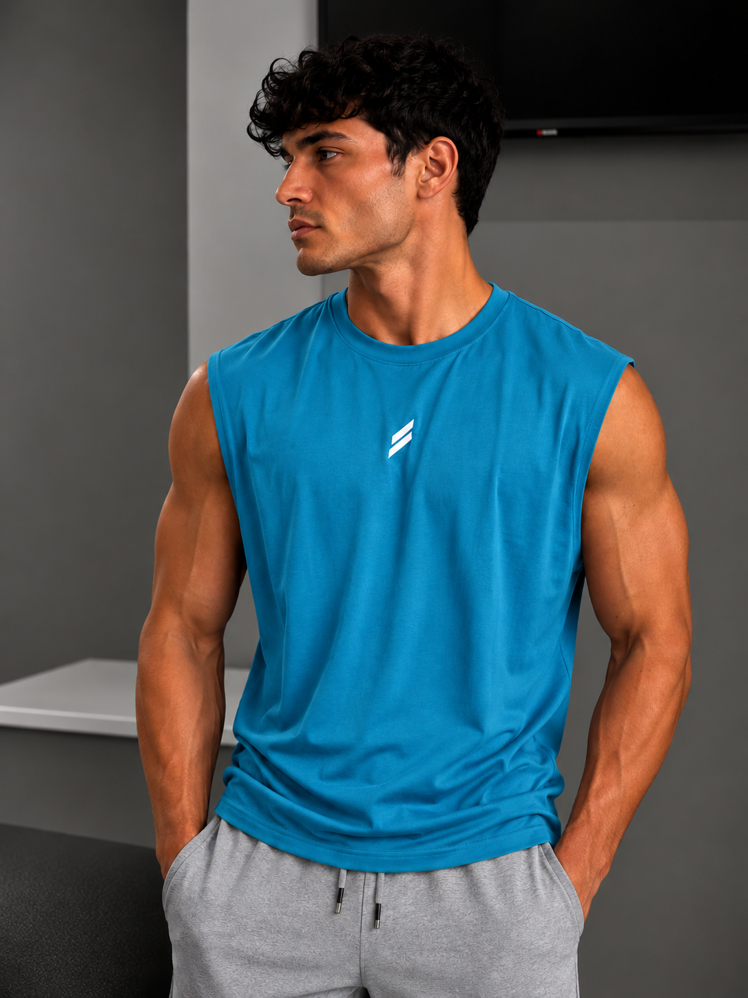 Camiseta deportiva sin mangas para hombre, chaleco de secado rápido, transpirable, holgado, para entrenamiento, Verano