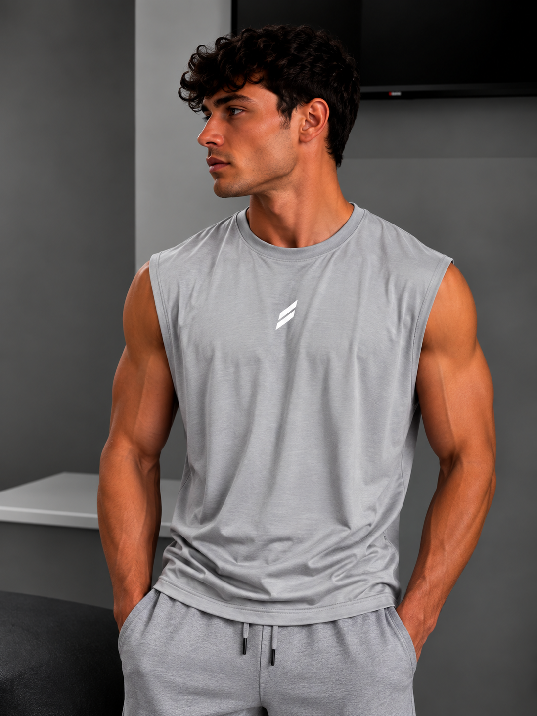 Camiseta deportiva sin mangas para hombre, chaleco de secado rápido, transpirable, holgado, para entrenamiento, Verano