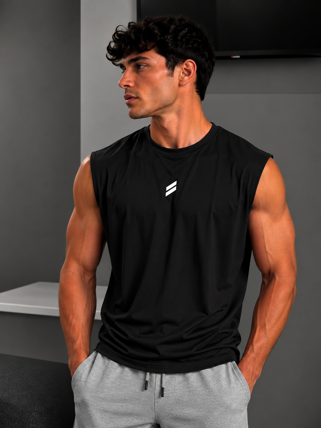 Camiseta deportiva sin mangas para hombre, chaleco de secado rápido, transpirable, holgado, para entrenamiento, Verano