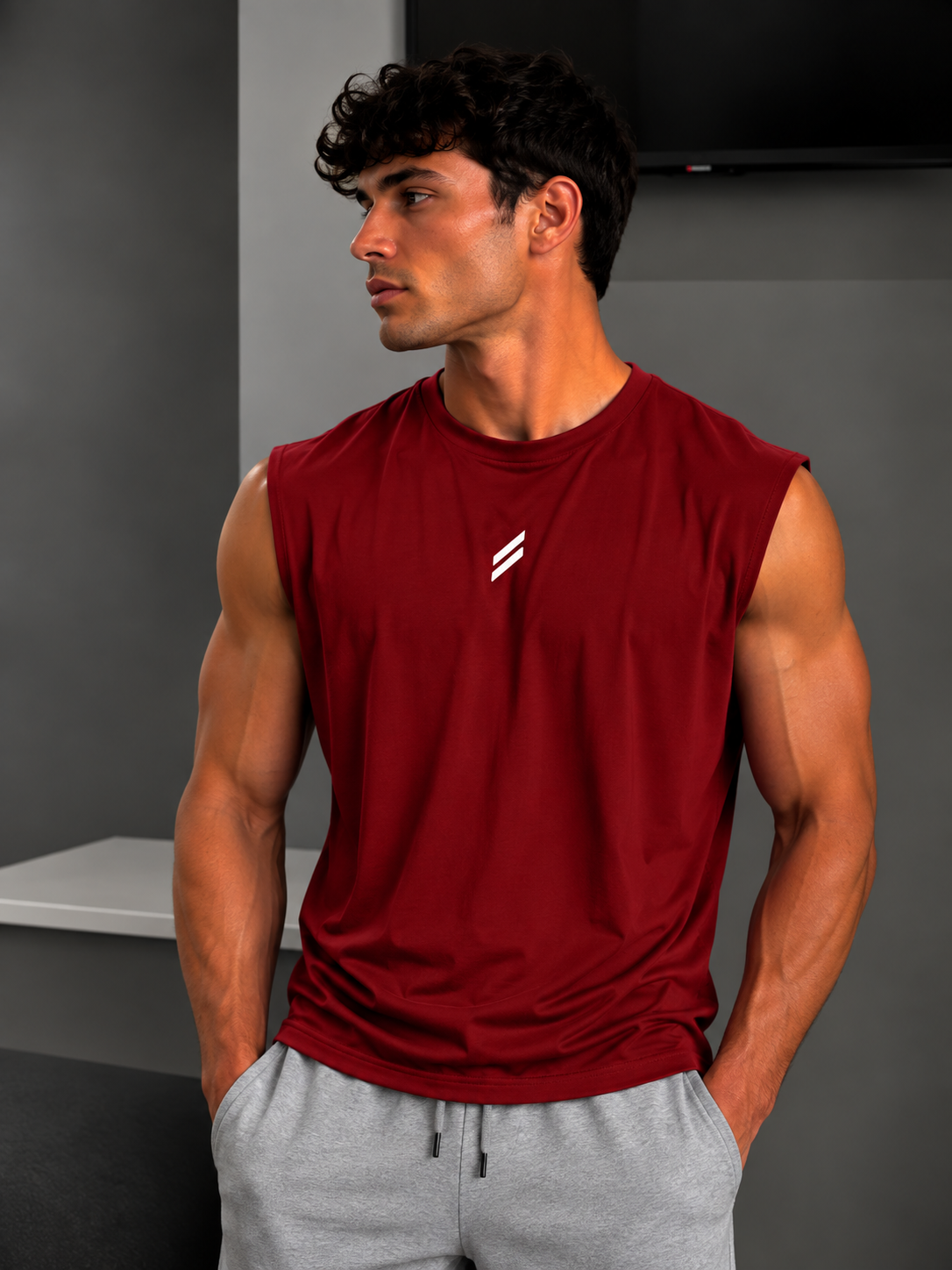 Camiseta deportiva sin mangas para hombre, chaleco de secado rápido, transpirable, holgado, para entrenamiento, Verano