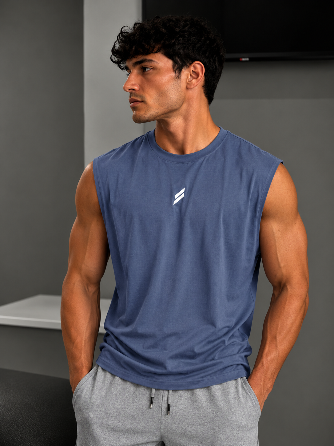 Camiseta deportiva sin mangas para hombre, chaleco de secado rápido, transpirable, holgado, para entrenamiento, Verano