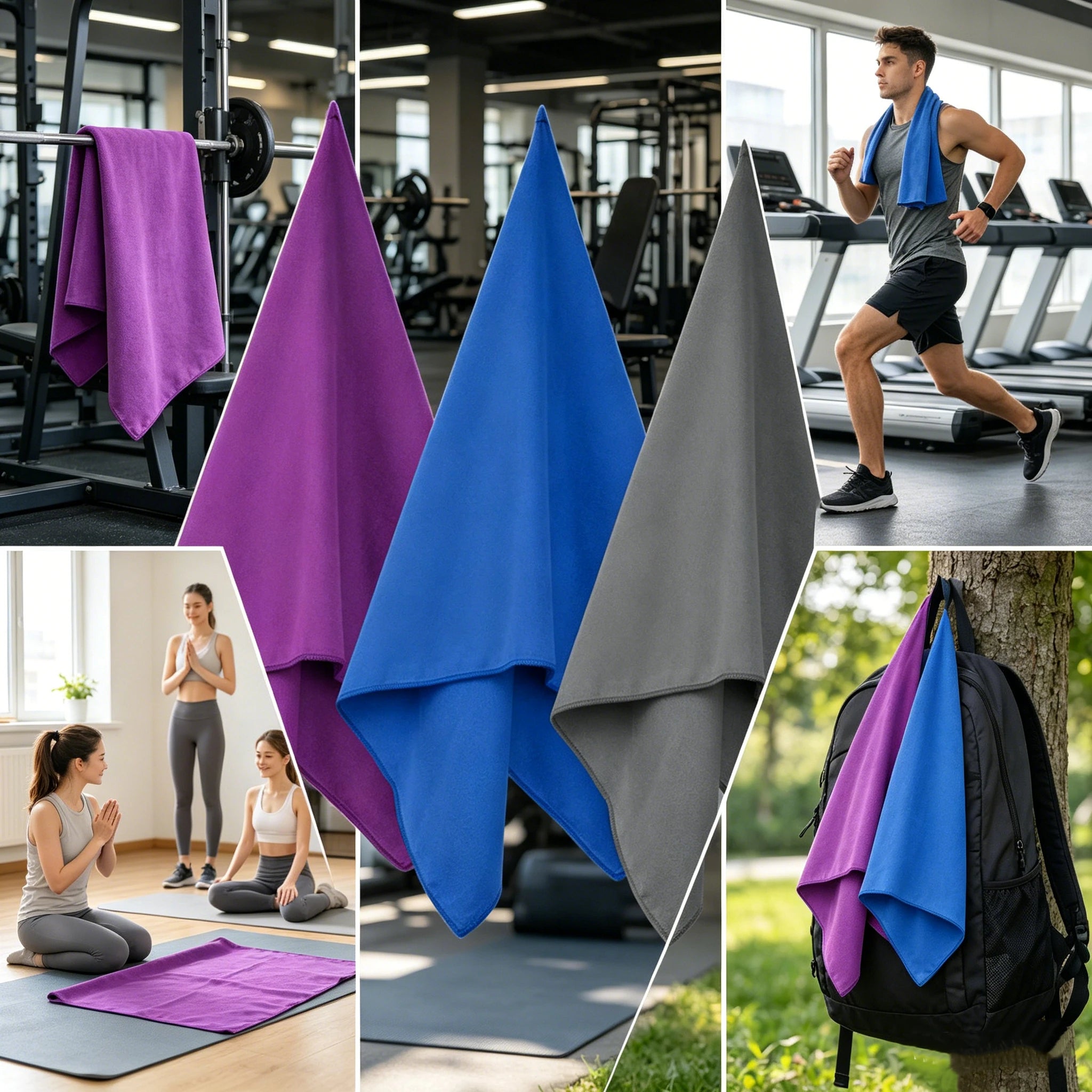 Toallas de entrenamiento de microfibra de 40x80 cm para hombres y mujeres, agradables para la piel, sin olor, altamente absorbentes, toalla de sudor de secado rápido