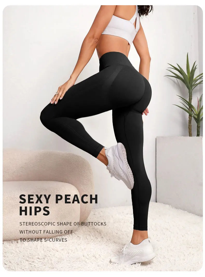 Leggings de cintura alta con levantamiento de glúteos para mujer, pantalones de entrenamiento de control de barriga, suaves, elásticos, cómodos, yoga