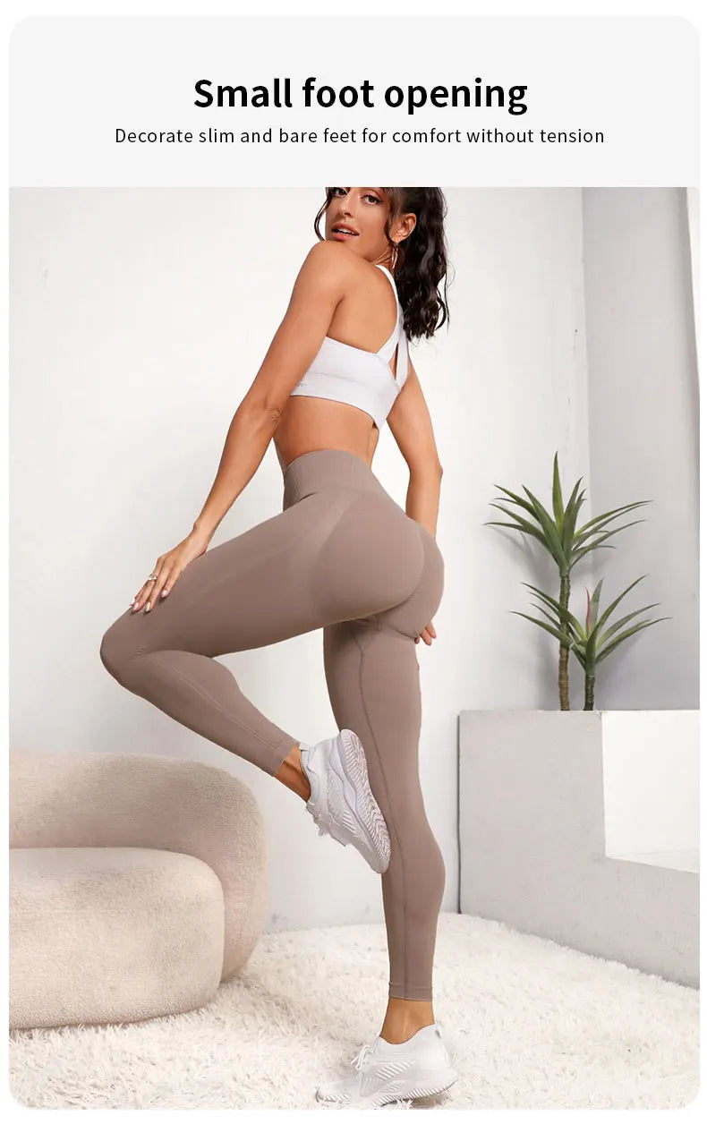 Leggings de cintura alta con levantamiento de glúteos para mujer, pantalones de entrenamiento de control de barriga, suaves, elásticos, cómodos, yoga