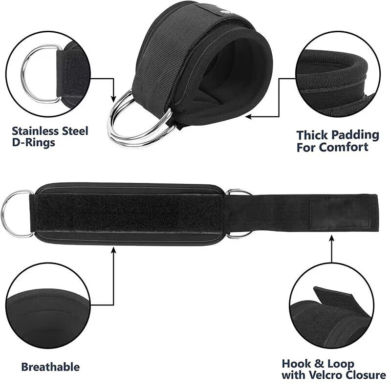 Correas de tobillo Bandas de resistencia Juego de entrenamiento de fitness Equipo de ejercicio Peso de tobillo Yoga Banda elástica de fitness para gimnasio Hombre Mujer
