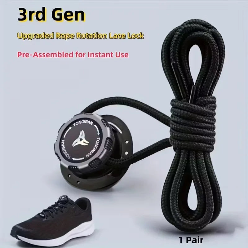 1 par de cordones deportivos | Sistema de ajuste rápido, preinstalado para correr y deportes al aire libre