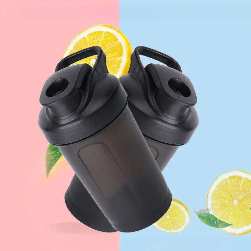 Botella de coctelera de polvo de proteína portátil de 300 ml Botella de agua a prueba de fugas para gimnasio al aire libre Fitness Entrenamiento Taza de mezcla deportiva con báscula