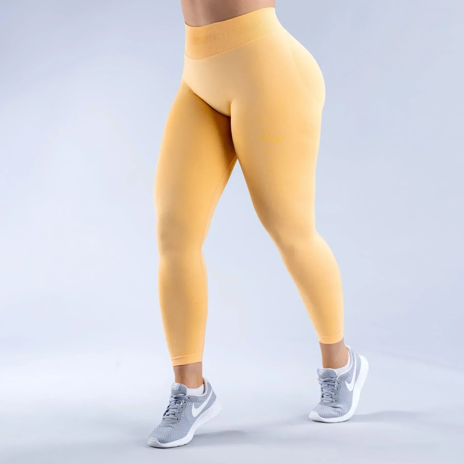 Pantalones de yoga de cintura alta sin costuras para mujer, cintura de tres secciones, pantalones deportivos ajustados de cintura sexy, pantalones deportivos ajustados de alta elasticidad