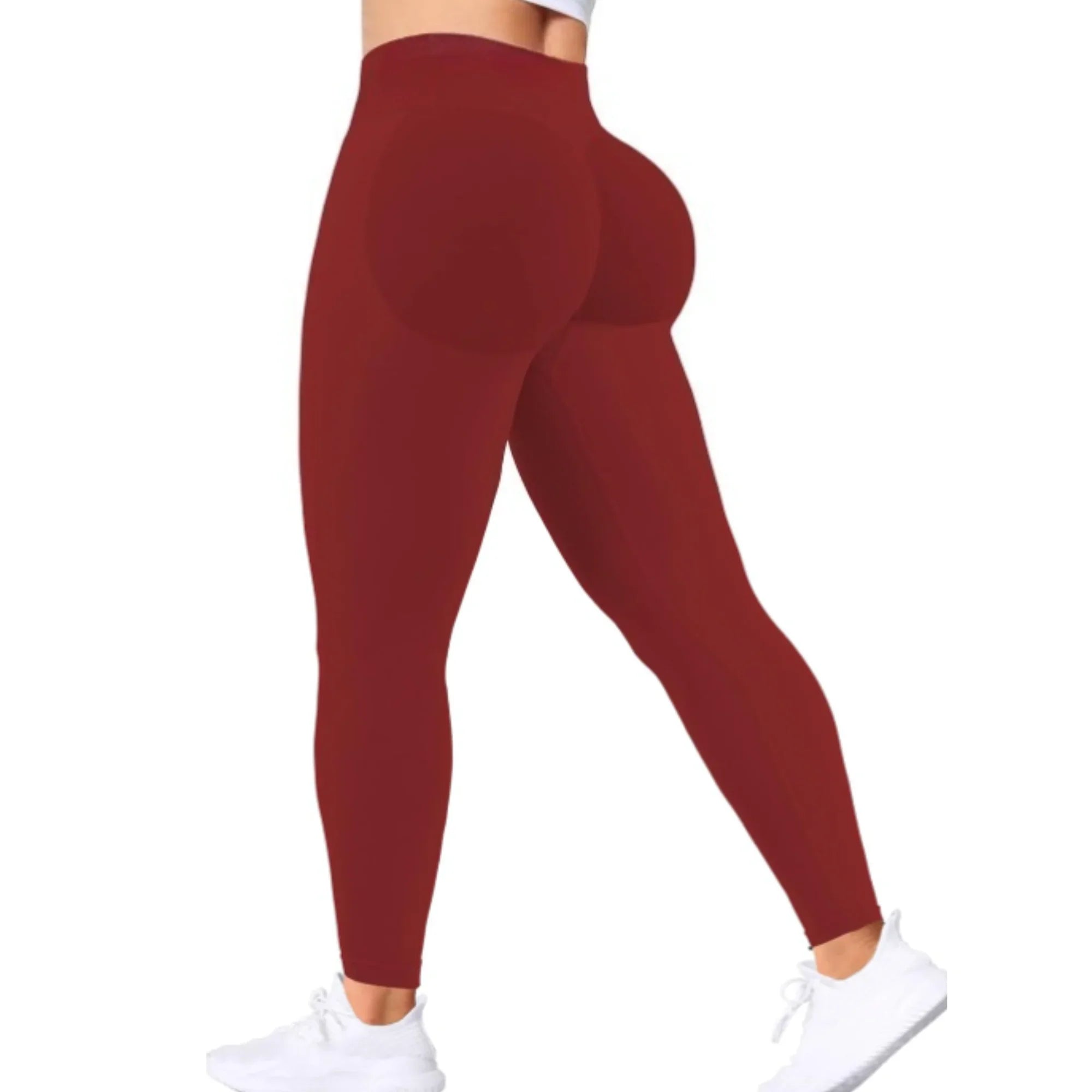 Pantalones de yoga de cintura alta sin costuras para mujer, cintura de tres secciones, pantalones deportivos ajustados de cintura sexy, pantalones deportivos ajustados de alta elasticidad