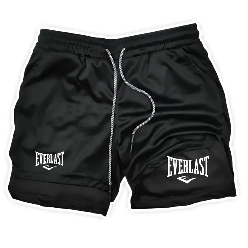 Pantalones cortos para correr para hombre 2 en 1 Pantalones cortos deportivos de doble cubierta
