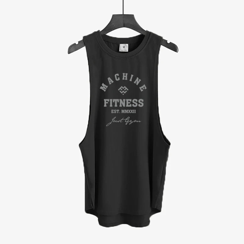 Gimnasio Culturismo Entrenamiento Fitness Camisetas Hombre Casual Deporte Sin mangas Singlets Summer Running Algodón Transpirable Suelto Tank Tops