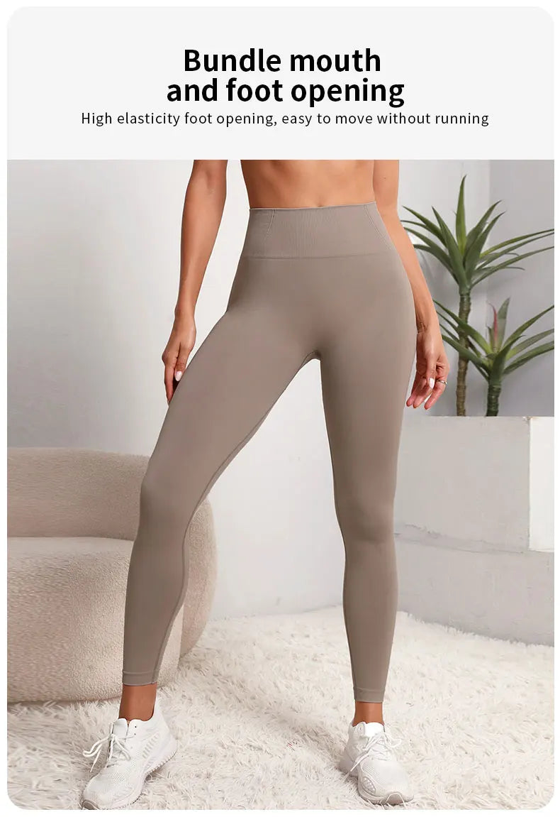 Leggings de cintura alta con levantamiento de glúteos para mujer, pantalones de entrenamiento de control de barriga, suaves, elásticos, cómodos, yoga