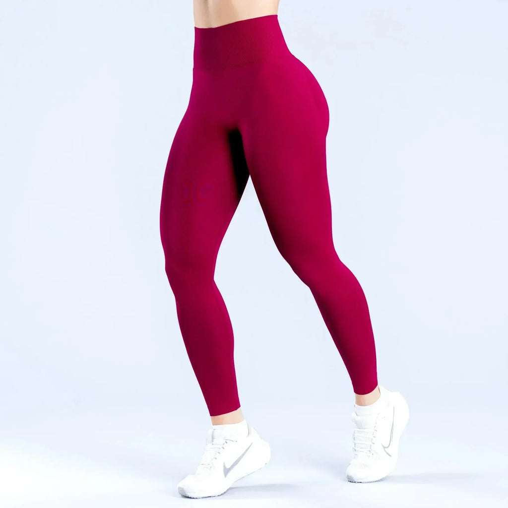 Pantalones de yoga de cintura alta sin costuras para mujer, cintura de tres secciones, pantalones deportivos ajustados de cintura sexy, pantalones deportivos ajustados de alta elasticidad