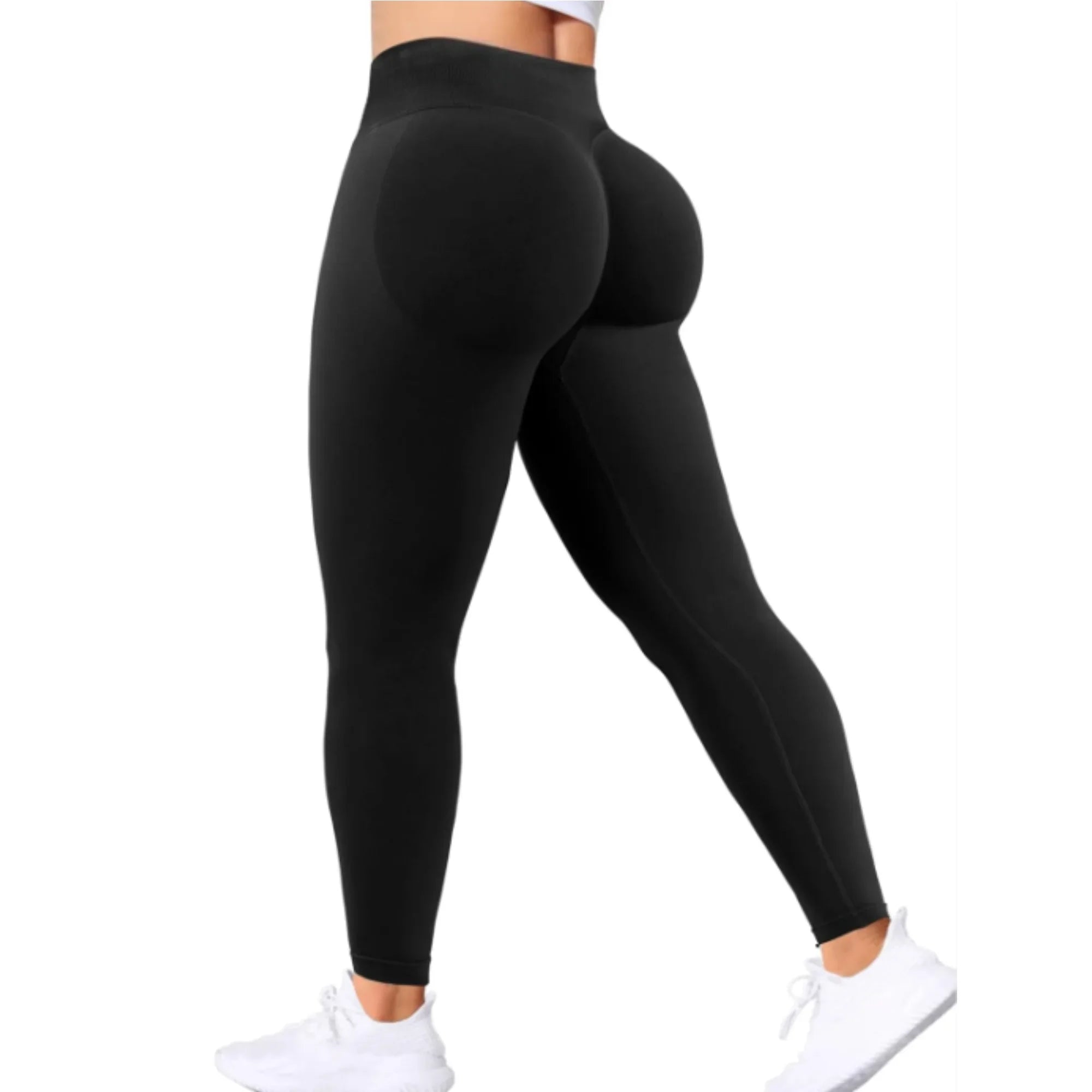 Pantalones de yoga de cintura alta sin costuras para mujer, cintura de tres secciones, pantalones deportivos ajustados de cintura sexy, pantalones deportivos ajustados de alta elasticidad