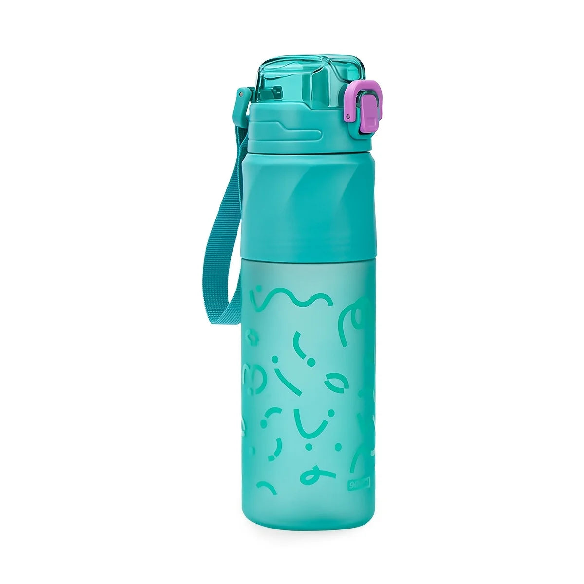 Botella de agua deportiva de plástico de 900 ml, bebida portátil a prueba de fugas